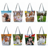 Animal Shopper Bag Pomeranian/Chihuahua Dog High Capacity Handbag