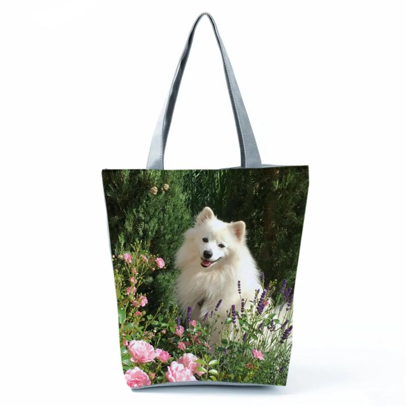 Animal Shopper Bag Pomeranian/Chihuahua Dog High Capacity Handbag