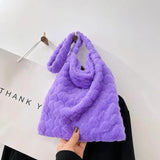 Plush Cloth Shoulder Crossbody Bag Tote Handbag for Women