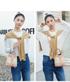 High-capacity Crossbody Bag Drawstring Straw Woven