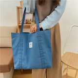 Retro Shoulder Bag Canvas Tote Large Capacity Handbag