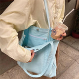 Retro Shoulder Bag Canvas Tote Large Capacity Handbag
