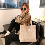 Retro Shoulder Bag Canvas Tote Large Capacity Handbag