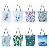 Shining Feathers Women Shoulder Bag High Capacity Shopping Bag
