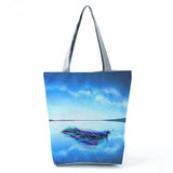 Shining Feathers Women Shoulder Bag High Capacity Shopping Bag