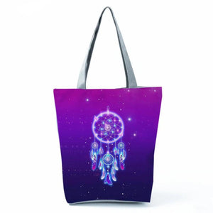 Bohemian Style Dream Catcher Girls Handbags Feather Printed Shoulder Bag