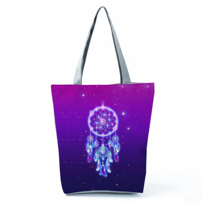 Bohemian Style Dream Catcher Girls Handbags Feather Printed Shoulder Bag