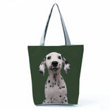 Foldable Shopper Bags High Capacity Women Tote Solid Animal Print Shoulder Bag D
