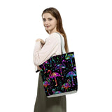 Animal Print Shoulder Bag High Capacity Travel Beach Package Leopard Handbags