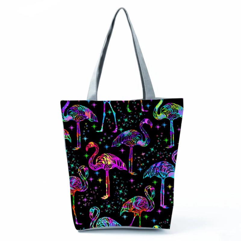 Animal Print Shoulder Bag High Capacity Travel Beach Package Leopard Handbags