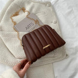 Women's Casual Shell Bag Chain Zipper Messenger Bags Commuter Shoulder Bag