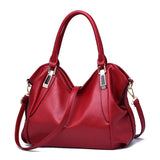 Women Shoulder Bags Solid Top-Handle Handbag PU Leather Tote