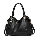Women Shoulder Bags Solid Top-Handle Handbag PU Leather Tote