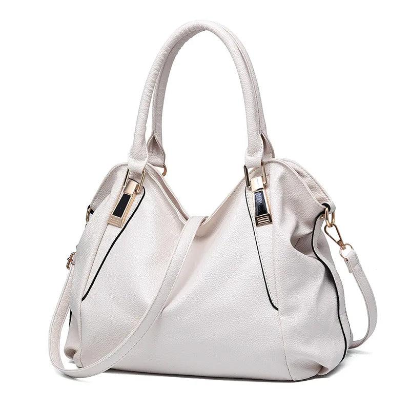 Women Shoulder Bags Solid Top-Handle Handbag PU Leather Tote