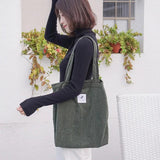 Corduroy Shopping Bag Female Canvas Shoulder Bag