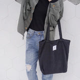 Corduroy Shopping Bag Female Canvas Shoulder Bag