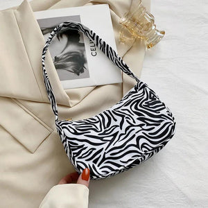 Animal Print Women Handbag PU Leather Underarm Shoulder Bags Female Daily Totes