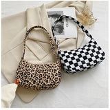 Animal Print Women Handbag PU Leather Underarm Shoulder Bags Female Daily Totes