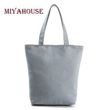 Miyahouse Canvas Shoulder Bag Women Tote Handbag Colorful Painting Shopping Bag