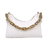 Acrylic Women's Bag PU Leather Diamond Check Shoulder Bag Female Texture Zipper