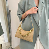 Acrylic Women's Bag PU Leather Diamond Check Shoulder Bag Female Texture Zipper