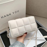 Checkered Flap Women Pu Leather Handbags Crossbody Bags for Women
