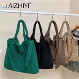 Vintage Knitted Crossbody Bag Large Capacity Solid Handbag