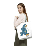 Women's Cat Shark Print Shoulder Bag Eco Reusable Travel Tote