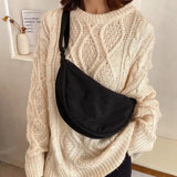Vintage Women's Nylon Messenger Bag Hobo Purse Cloth Shoulder Handbag