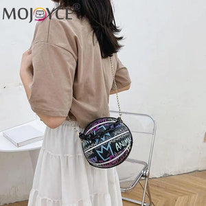 Women Graffiti Chain Bags Mini Shoulder Bags for Women