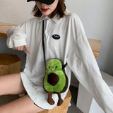 Plush Doll Satchel Bag for Girls Soft Shoulder bag Small Cross-body Bag
