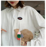 Plush Doll Satchel Bag for Girls Soft Shoulder bag Small Cross-body Bag