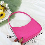 Women's PU Leather Underarm Handbag Shoulder Shopping Bag