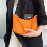 Women's PU Leather Underarm Handbag Shoulder Shopping Bag