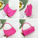 Women's PU Leather Underarm Handbag Shoulder Shopping Bag