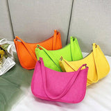 Women's PU Leather Underarm Handbag Shoulder Shopping Bag