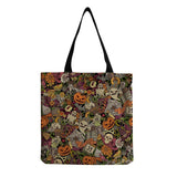 Pumpkin Ghost Skull Print Shoulder Bag Halloween Candy Bag Handbags