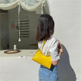 Women Square Shoulder Bag PU Leather Handbag Retro Rhombic Pattern Crossbody