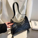 Women Square Shoulder Bag PU Leather Handbag Retro Rhombic Pattern Crossbody