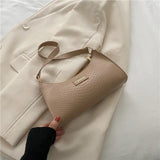 Crocodile Pattern Shoulder Bag Women PU Leather Portable Messenger Handbags