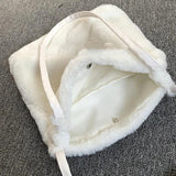 Plush Tote Shoulder Bag for Women - Fluffy Handbag for Ladies