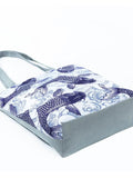 Chinese Style Carp Print Shoulder Bag Large Capacity Fish Tote Eco Reusable
