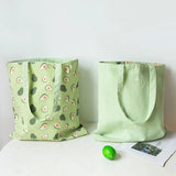 Canvas Fabric Dual-use Shoulder Bag Cotton Linen Handbag Shopping Tote