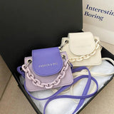 Summer Contrast Mini Crossbody Bag for Women Girls Chain Shoulder Messenger