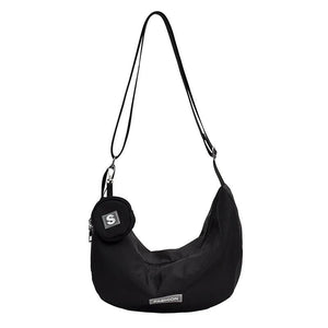 Canvas Crossbody Bag for Women Large Cotton School Handbag