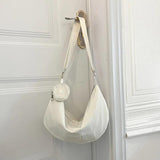 Canvas Crossbody Bag for Women Large Cotton School Handbag