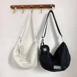 Canvas Crossbody Bag for Women Large Cotton School Handbag