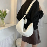 Canvas Crossbody Bag for Women Large Cotton School Handbag