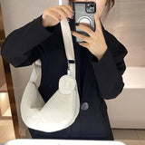 Canvas Crossbody Bag for Women Large Cotton School Handbag