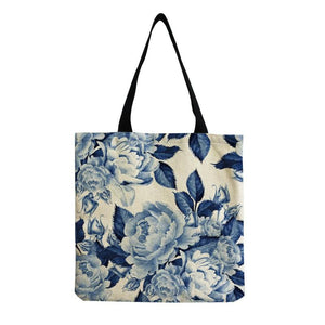 Colorful Floral Pattern Print Handbag Casual Women Shopping Bags